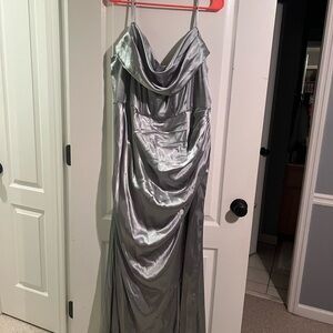 Signature Shimmering Silver Dress